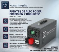 FUENTE DE PODER - SWITCHING - HIGH POWER 220VAC /0-125VDC/0-48A (6000W) 